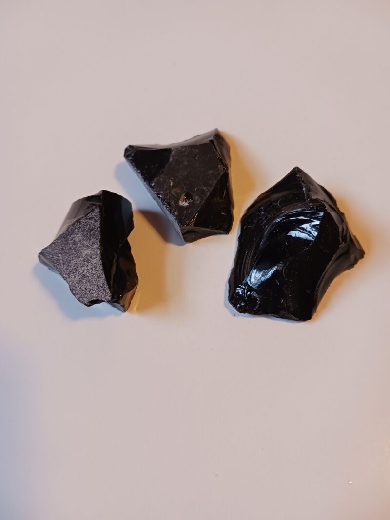 Black obsidian crystal