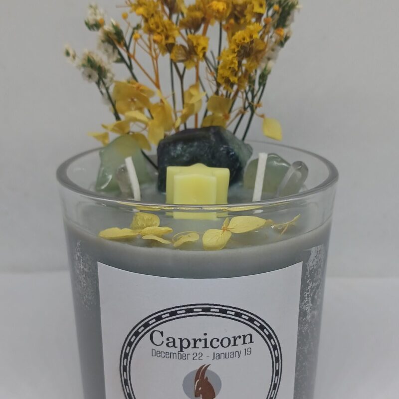 Crystal and Botanical infused Candle - 10oz - Image 3