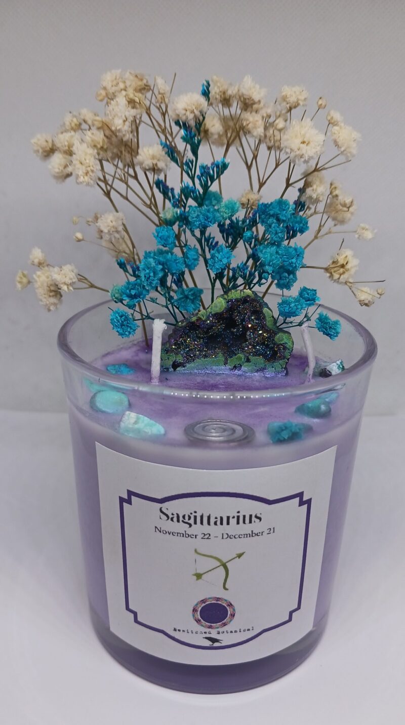 crystal botanical candle