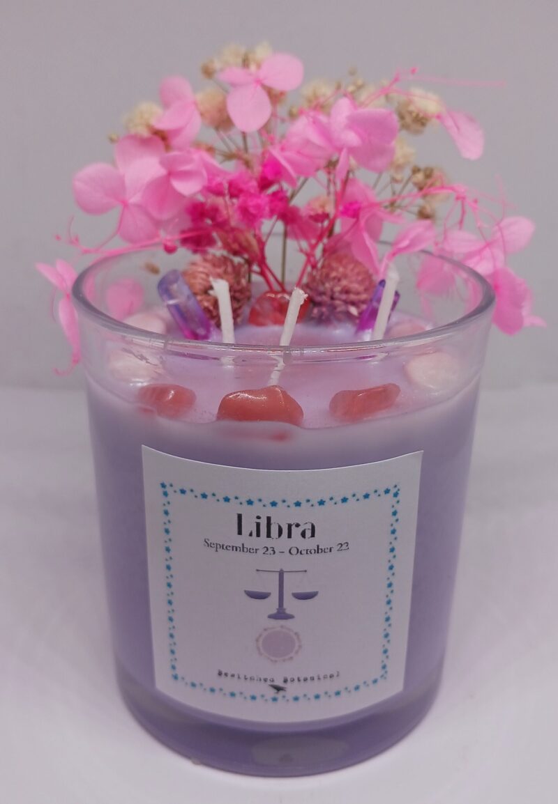 crystal botanical candle