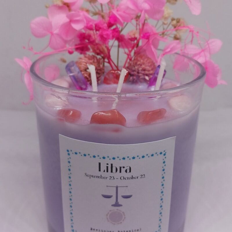 crystal botanical candle